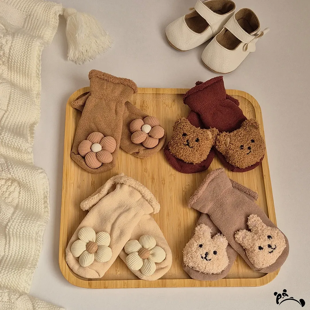 جوراب حوله‌ای گل برجسته